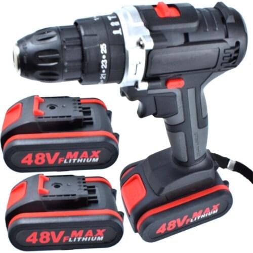 48VF 6500mAh Electric Screwdriver Cordless Electric Mini Drill Lithium-Ion Battery Operated Rechargeable Power Tools 2-Speed