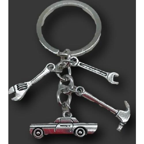 If Dad Can't Fix It No One Can Charm Key Chain Tool Wrench Rule Hammer Model Key Ring DIY Jewelry Gift A1904