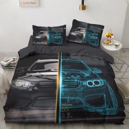 Racing Car Printed Duvet Cover With Pillow Cover Bedding Set Single Double Twin Full Queen King Home Textiles Luxury Bed Sets