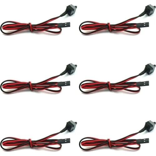 Computer Switch Wire Cable On/Off Push Button Restart Line PC Power Switch Cables 45cm (6 Pack 2 Pin)
