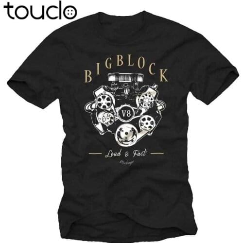 Hot sale Fashion T shirt Rockabilly Hot Rod Herren T-Shirt mit V8 Muscle Car Engine - Manner Mustang Tee shirt