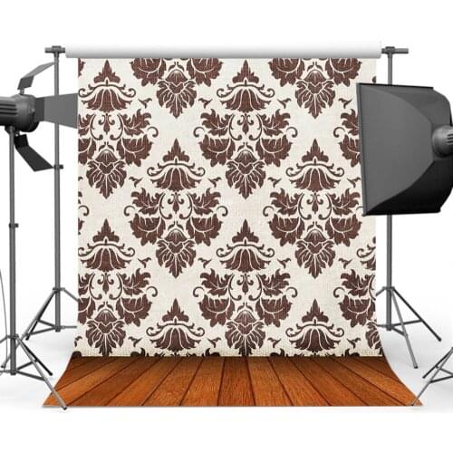 Mehofoto Elegant Pattern Background for Photography Classic Damask Photo Backdrop for Professional MR-0454
