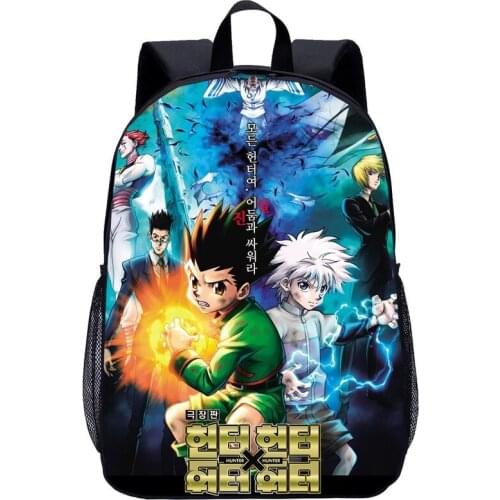 Cartoon Character Hunter Hunter Polyester Backpack Fashion Casual Travel Camp Unisex Shoulders Bags