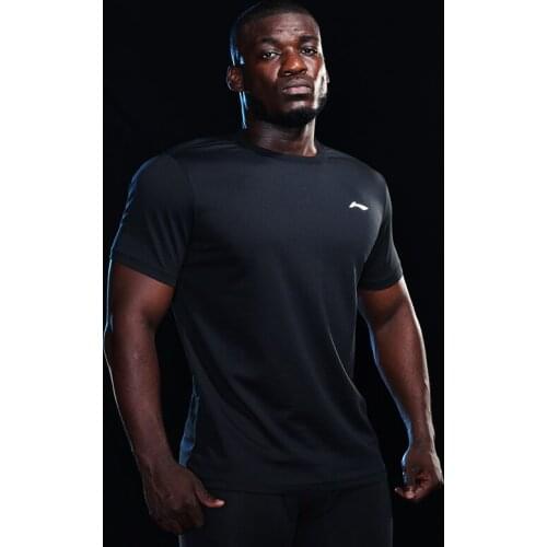 Li Ning 2021 Short-Sleeved T-shirt Summer Quick Drying Clothes Running Male Half Sleeve T-shirt Breathable Sweat Absorbing