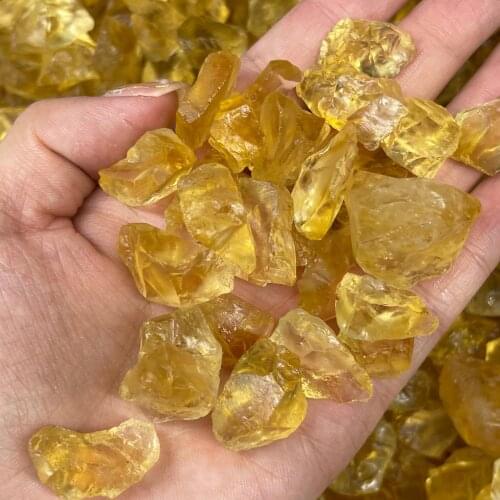 Natural Brazil Citrine Ore Crystal Rock Mineral Specimen Collection Home Decoration and Fish Tank Stone