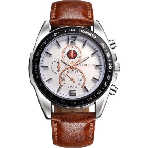 New 2020 Fashion Quartz Watch Men Analog Waterproof High Quality Leather Strap Stainless Steel Case Clock Relogio Masculino Saat