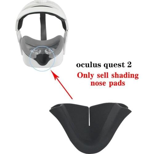 VR Accessories For Oculus Quest 2 VR Headset Black Silicone Nose Pad Shading Cover Cushion Eye Mask Support Holder For Quest2
