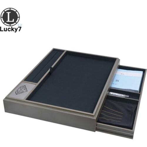 Double-layer Diamond Watch Pallet Jewelry Counter Ring Earrings Necklace Display Jewelry Tray For Bracelet Storage Tray