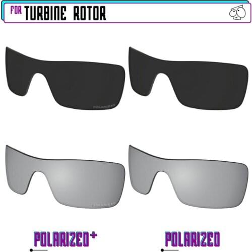 EZReplace Polarized Replacement Lenses for - Oakley Turbine Rotor Sunglasses - BkSrP Plus-BkSrP