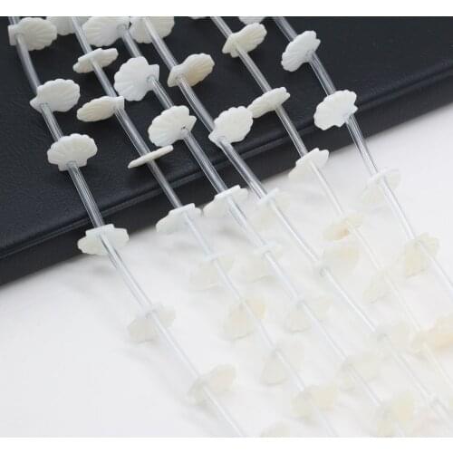 Natural sea water white shell mother-of-pearl shell flower-shaped spacer beads jewelry making DIY bracelet necklace accessories