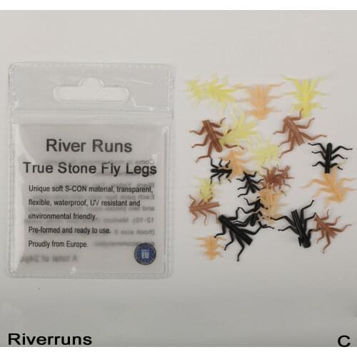 Riverruns Realistic Flies 24pcs/Bag Stone Fly Nymph Flies Leg 4 Color 3 Size