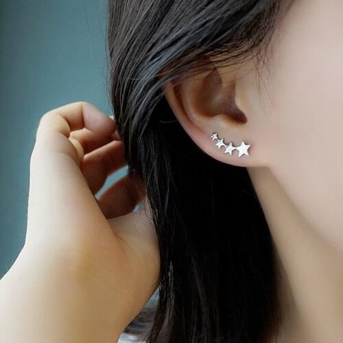 Stud Earrings Five-pointed Star For Women Fashion Korea Vintage Hot Sale New Trend Punk Student Party Lady Jewelry Gift BOYULIGE
