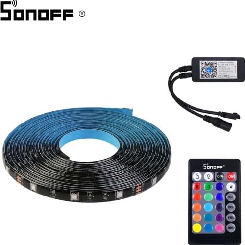Sonoff L1 Intelligent LED Light Belt 2M RGB Dimmable Smart LED Light Strip Waterproof WiFi Mobile Control Work With Google Home