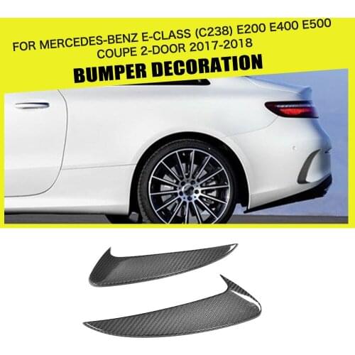 Car-Styling Carbon Fiber Rear Bumper Side Trunk Vent Wings for Mercedes Benz E Class C238 E200 E400 E500 Coupe 2 Door 2017 2018