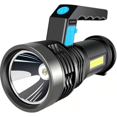 Super Bright Portable COB LED Flashlight USB Rechargeable Floodlight Outdoor Camping Lantern Searchlight Spotlight Torch