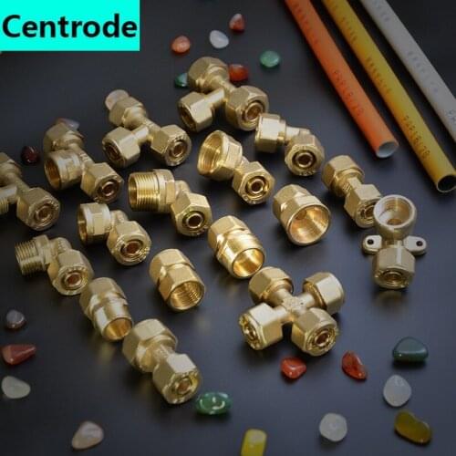 Pipe fittings Aluminum plastic pipe direct 1620 * 1/2IN 3/4IN solar water heater pipe joint accessories pipe fittings tee elbow