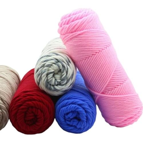 100grams/Set Chenille Yarn Anti-pilling Velvet Yarn Polyester Blended Cotton Hand-Knitting Thread For Cardigan Scarf