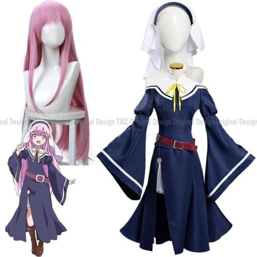 2020 Hina Sato Cosplay Wig The Day I Became a God Costumes Womans Dresses KamisamaDAY Nun Uniform Set Halloween Carnival