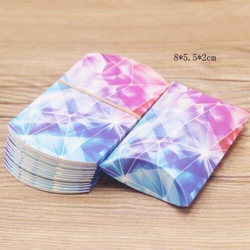 30pcs Colored Paper Pillow Candy Boxes DIY Handmade Soap Cardboard Wedding Party Favor Sweet Gift Box Birthday Festival Supplies