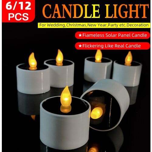 6PCS Candle Lights Battery Operated LED Tea Lamps Mini Night lights For Home Party Wedding Decoration