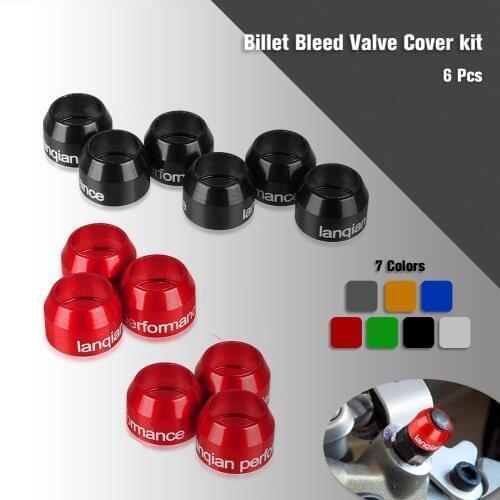 6PCS For Ducati Monster Hypermotard Multistrada Streetfighter Diavel Panigale SCRAMBLER Motorcycle Billet Bleed Valve Cover Kit