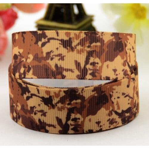 22mm 25mm 38mm 75mm Ruban satin Camouflage Cartoon Character printed Grosgrain Ribbon party decoration X-01203 10 Yards