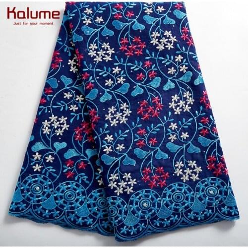 Kalume African Lace Fabric High Quality Nigerian Lace Fabric Stones Swiss Voile Laces In Switzerland For Dress Wedding H2384