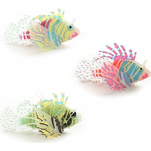 LeChong Fish Tank Landscaping Decorations Luminous Simulation Colored Lion Fish Aquarium Decoration Supplies