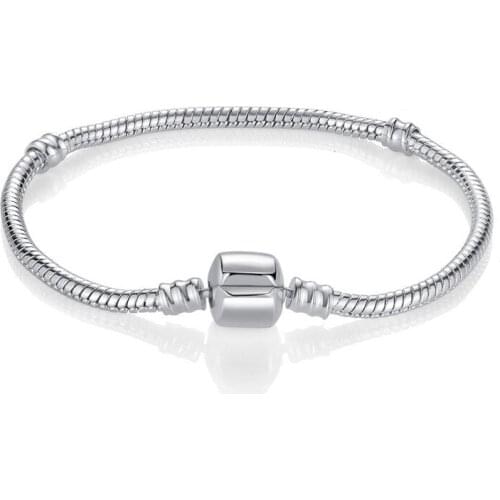 Fashion Classic Oval Clasp Snake Chain Exquisite Bracelet Suitable For Women European Charm DIY Jewelry Making Gifts