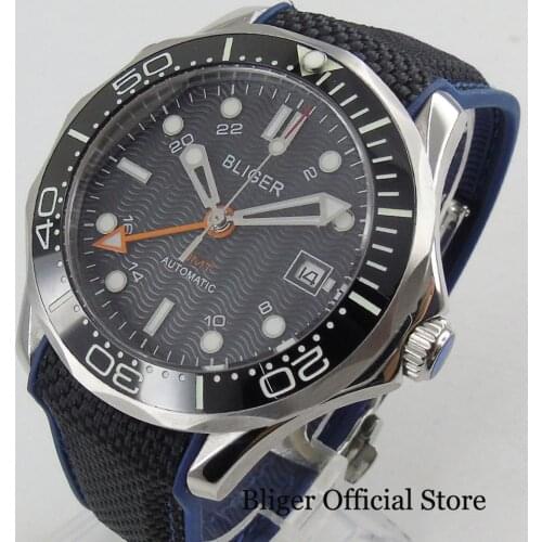 New Arrival Automatic Mens Watch 41mm Black Dial with GMT Hand Sapphire Glass