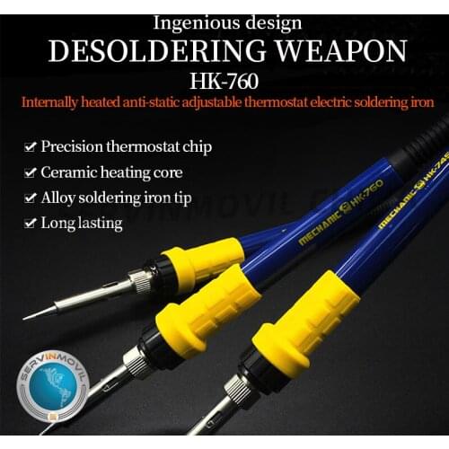 HK-760 Soldering Iron Adjustable Temperature Electric Solder Iron Rework Station Mini Handle Heat Pencil Welding Repair Tools