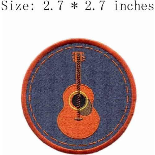 Guitar 2.7"wide embroidery for halloween/clothes patch/band