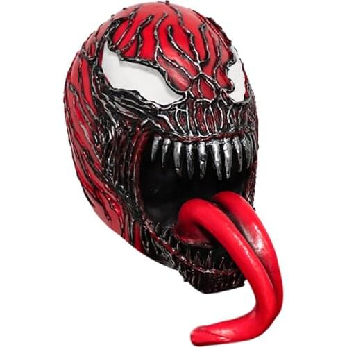 Reneecho Men Venom : Let There Be Carnage Mask Scary Latex Masks For Halloween Venom 2 Mask For Adult