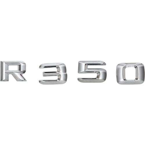 Chrome " R 350 " Car Trunk Rear Letters Words Badge Emblem Letter Decal Sticker for R Class R350