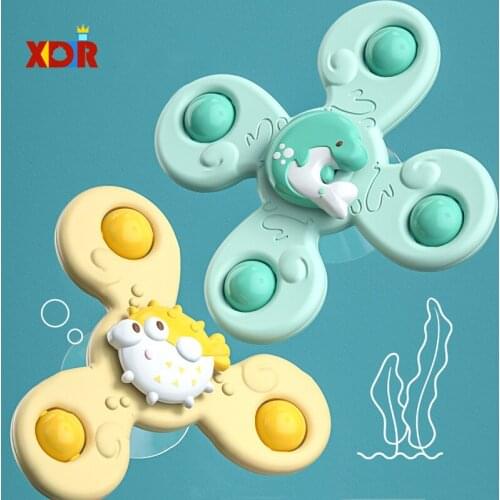 Bath Toys For Toddlers Animal Images Baby Toys 6-24 Months Childrens Octopus Dolphin Sucker Fun Rotating Toy