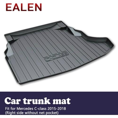 EALEN For Mercedes C-class W205 Without net 2015 2016 2017 2018 Styling Anti-slip Mat accessories 1Set Car Cargo rear trunk mat
