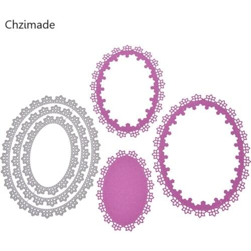 Lychee Life Metal Cutting Dies Round Circle Die Cut Photo Frame Background Craft Dies For Diy Card Making Scrapbooking