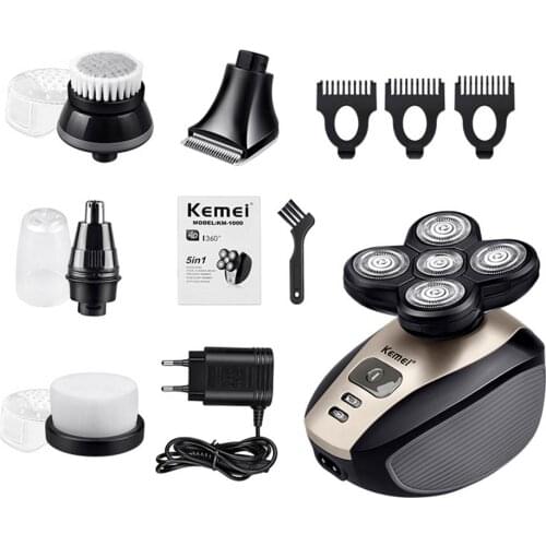 Machine for Shaving Kemei Electric Shaver Men Nose Hair CutterTrimmer Washable Floating Blade Head Beard Trimmer Razor Nose