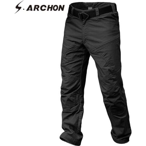 S.ARCHON Winter Waterproof Military Cargo Pants Men US Army Soldier SWAT Combat Pants Man Pocket Cotton Windproof Tactical Pants