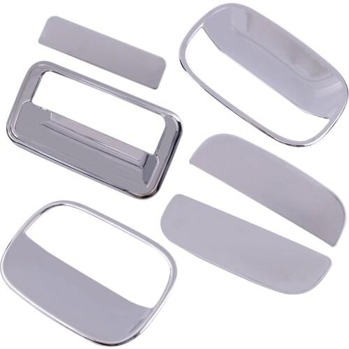 6pcs Door Handle and Tailgate Handle Cover Bowl Chrome fIt for Suzuki Jimny 2007-2009 2010 2011 2012 2013 2014 2015 2016 2017