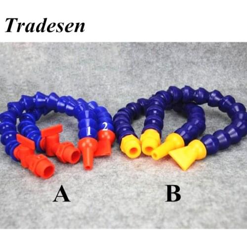 New Flexible Oil Coolant Hose Round Nozzle Plastic Water Oil Coolant Pipes with Switch For Lathe CNC Machine 300mm Length