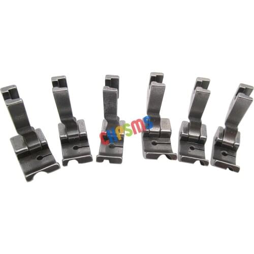 P69RH+P69LH-1/8+3/16+1/4(6PCS) High Shank Hinged Piping Feet FIT FOR JUKI BROTHER SINGER CONSEW Industrial Single Needle Machine