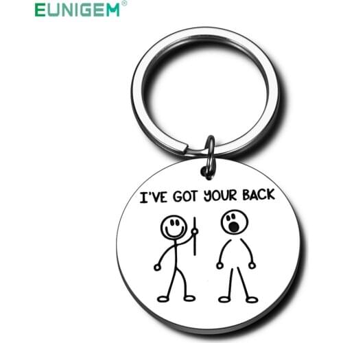 Thanksgiving Day Gift Best Friend Keychain for Friend BFF Besties Companion I Got Your Back Stick Figures for Christmas Birthday