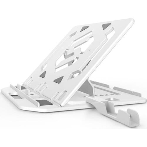 Portable Laptop Stand 360 Rotating Base Laptop Rack with Mobile Phone Holder for Home Office Working