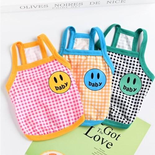 Dog Vest Clothes Spring Summer Pets Outfits Cooling Clothes for Small Dogs Pet T shirt Soft Puppy Dogs Clothes Shirts 109