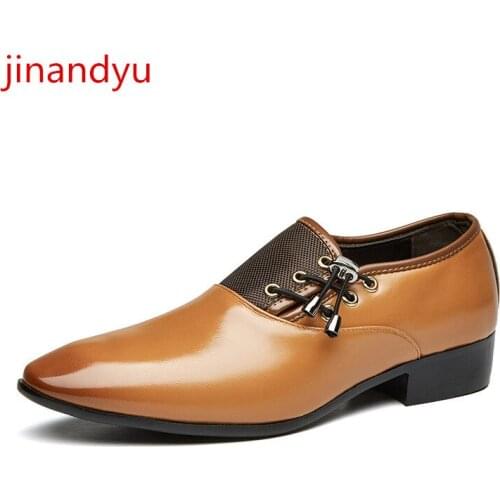 Big Size 48 Mens Loafers Leather Business Shoes Men Office Wear Black Brown Dress Formal Shoe Classic Slipon Shoes for Men