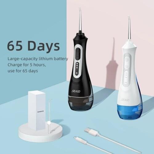 USB Rechargeable Water Flosser Oral Irrigator Dental 3 modes 200ML Water Tank Water Jet Waterproof IPX7
