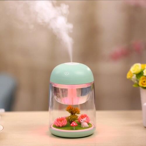Air Humidifier 180ml Creative Micro Landscape Women Moisturizing Mini Photography Props Bedroom Timing USB Charging Air Purifier
