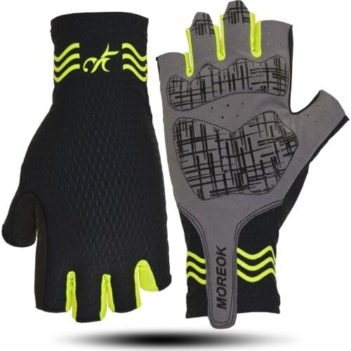 Bicycle Gloves Half Finger Cycling Gloves Shockproof Lycra Breathable MTB Mountain Road Bike Gloves Men Women Sports Cycle Glove