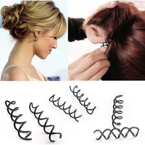 Women Spiral Spin Screw Bobby Pin Hair Clip Ladies Twist Barrette Black 2021 New Hair Accessorie